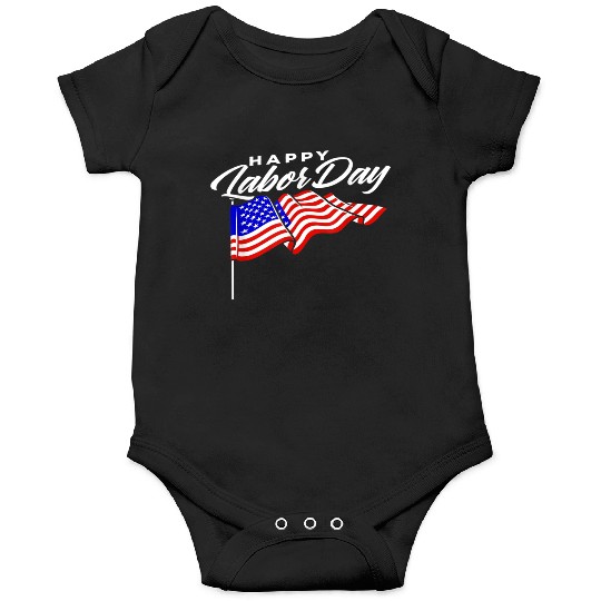 Happy Labor Day US Flag Onesies for men women Awesome