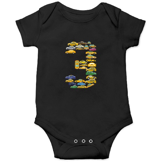 3rd Birthday Gift Taxi Car Boys Kids 3 Year Old Onesies