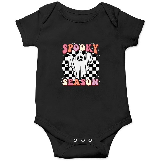 Spooky Season Halloween Vintage Text Design Onesies