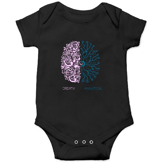 brain creativ nerd geek school genius analytic pc Onesies