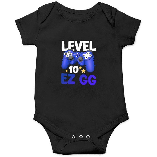 Level 10 EZ GG 10th Gamer Boy Teenager Controller Onesies