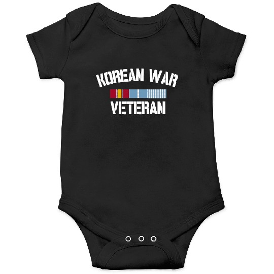 Korean War Veteran Pride Korea Service Ribbon Onesies