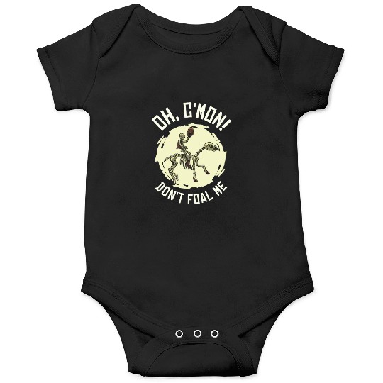 Halloween Cowboy Skeleton Foal Horse Riding Onesies