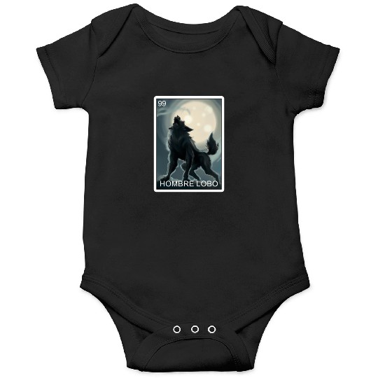 Hombre Lobo Werewolf Card Mexican Lottery Onesies