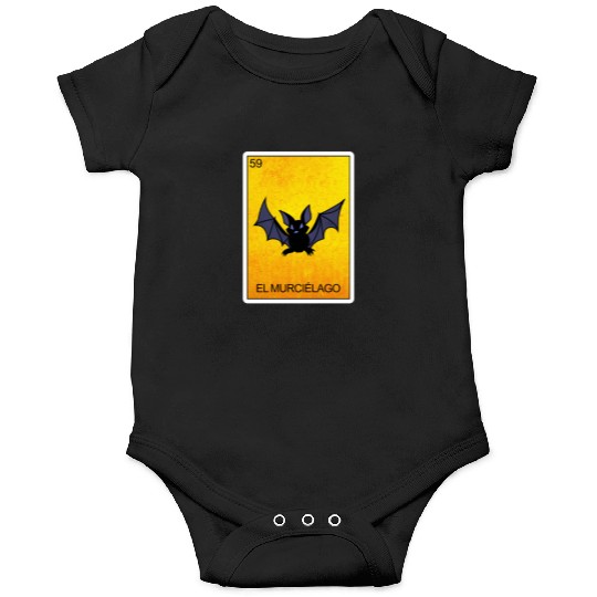 El Murcielago Bat Card Mexican Lottery Card Onesies
