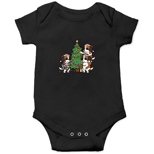 Saint Bernard Christmas Tree Onesies