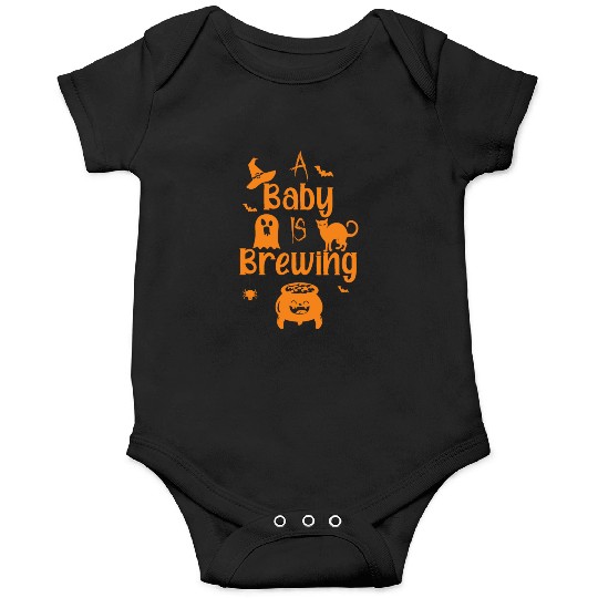 A Baby Is Brewing Maternity Halloween Women Funny Onesies