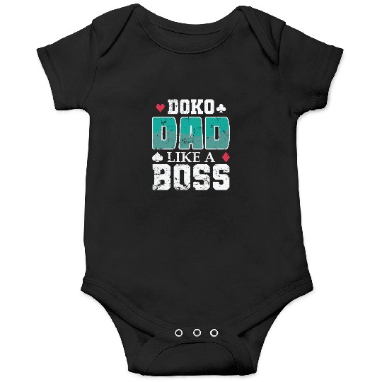 Doko Dad Like a Boss Card Game Hobby Onesies
