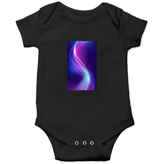 Abstract Blue Pink Waves Onesies