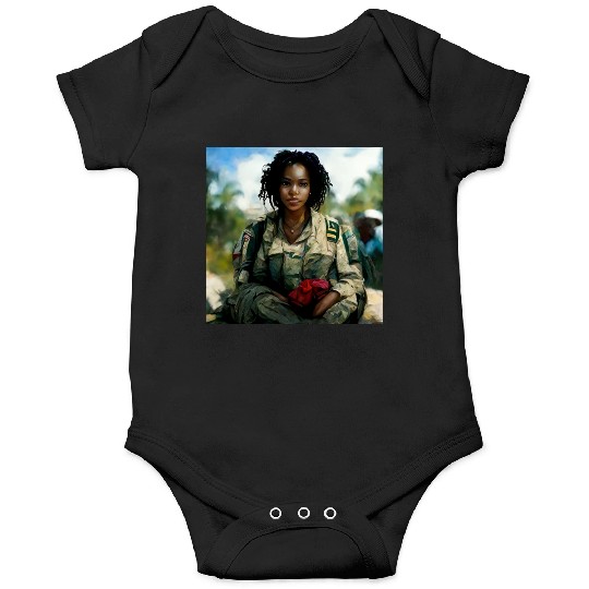 Beautiful US army combat medic painting Onesies