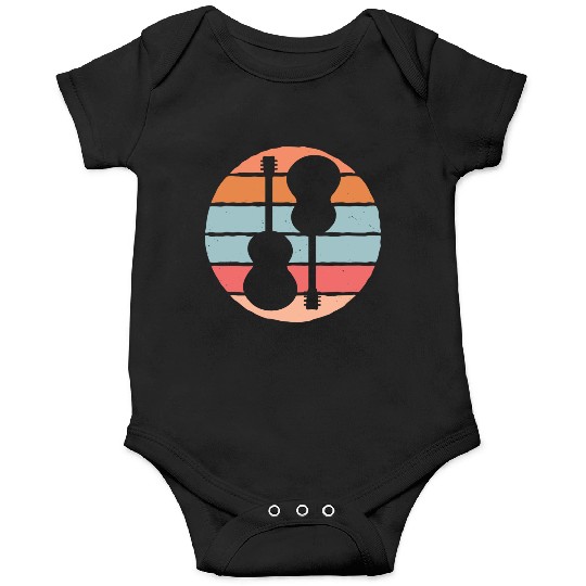 Ukulele and guitar in vintage design Onesies