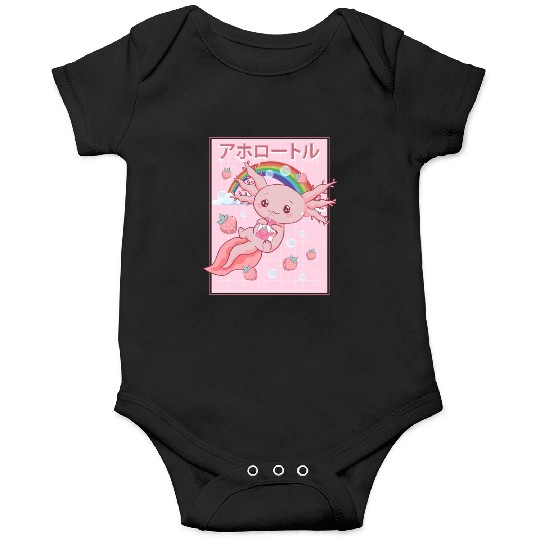 Kawaii Axolotl Strawberry Milk Onesies
