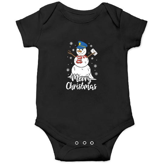 Christmas Funny Postman Mailman Snowman Xmas Gift Onesies