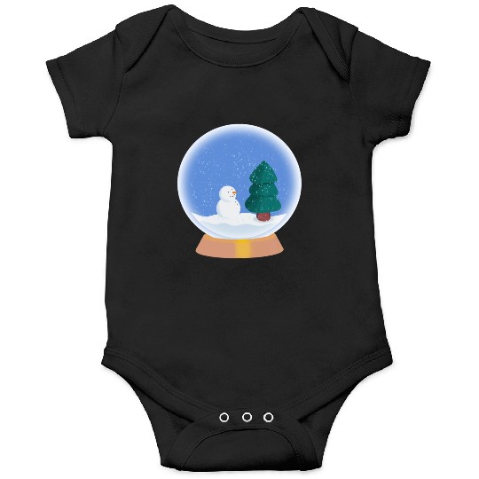Snow man snow globe Onesies