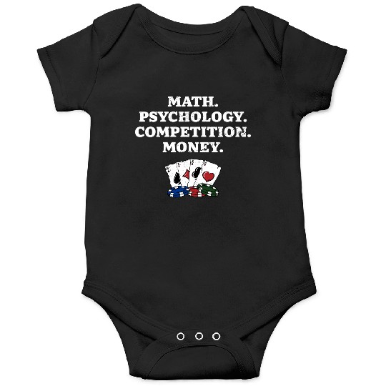 Math Psychology Competition Money Gambler Poker Onesies