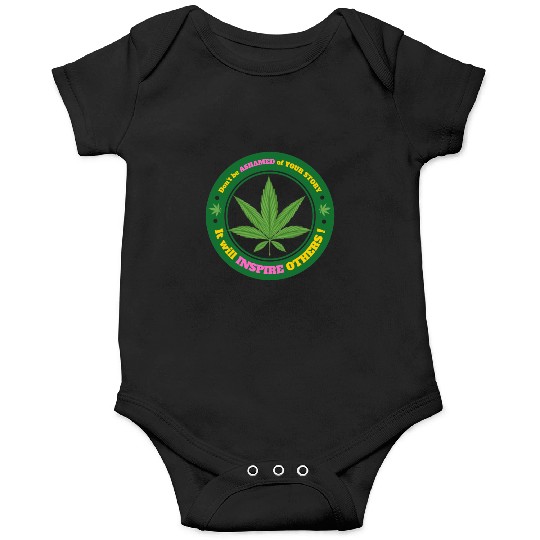 Drug Addiction Recovery AA Sober Sobriety Cannabis Onesies