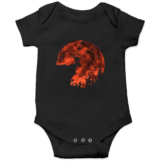 Cat Red Moon trick or treat Bats Forest Halloween Onesies