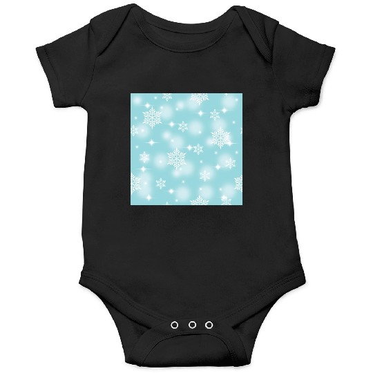 Blue Snowflakes Pattern Onesies