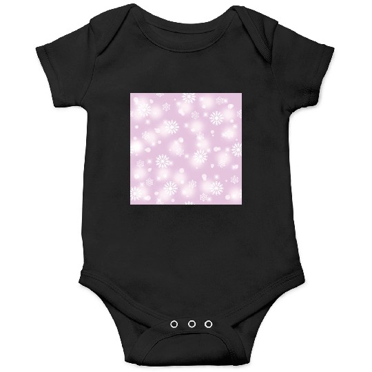 Violet Snowflakes Pattern Onesies