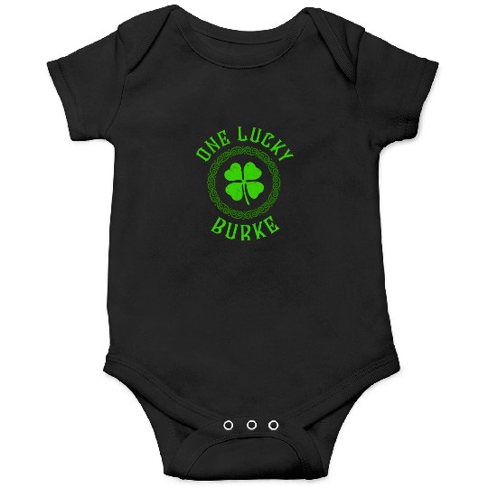 One Lucky Burke Irish Family 4 Leaf Clover Onesies