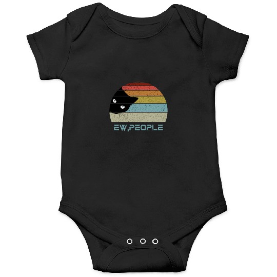 Ew People Retro Cat funny vintage Onesies