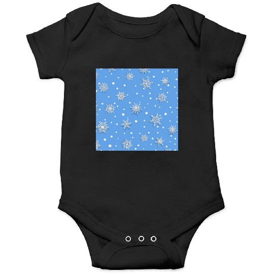 Blue Snowflakes Pattern Onesies