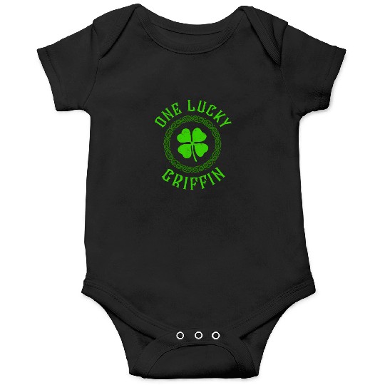 One Lucky Griffin Irish Family Four Leaf Clover Onesies
