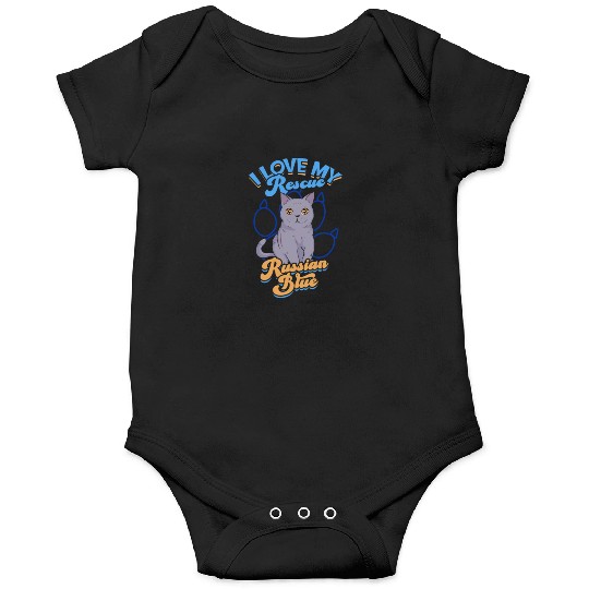 I love my rescue Russian Blue - furry Onesies