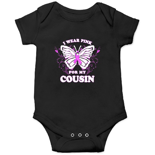Breast Cancer Awareness Wear Pink Ribbon Cousin Onesies