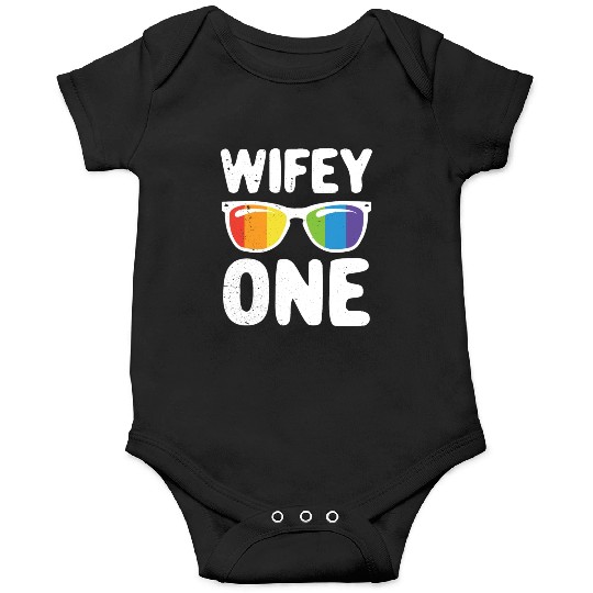 Wife One Funny Lgbt Lesbian Couple LGBT Pride Gay Onesies