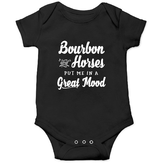 Mens Bourbon and Horses Great Mood Fun Kentucky Onesies