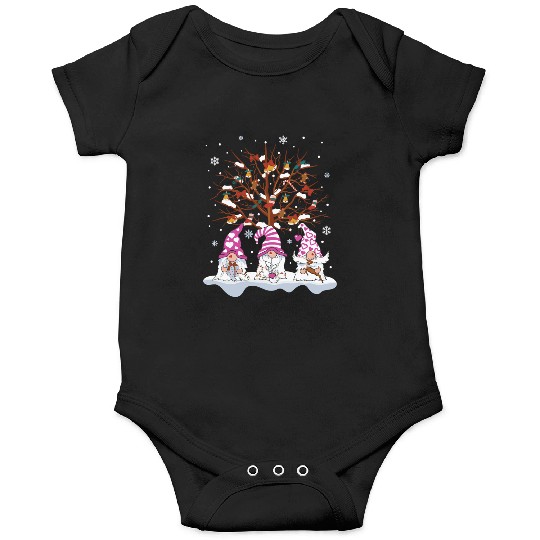 Three Nordic Gnomes Winter Christmas Swedish Elves Onesies