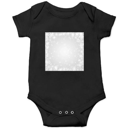 Grey White Snowflakes Pattern Onesies