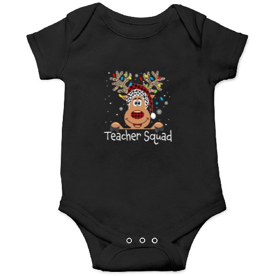 Teacher Squad Reindeer Funny Teacher Christmas Onesies