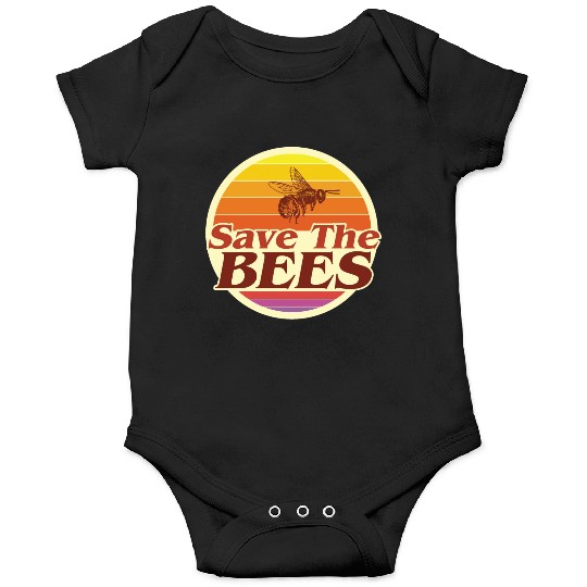 Save The Bees Planet Environmental Retro Vintage C Onesies