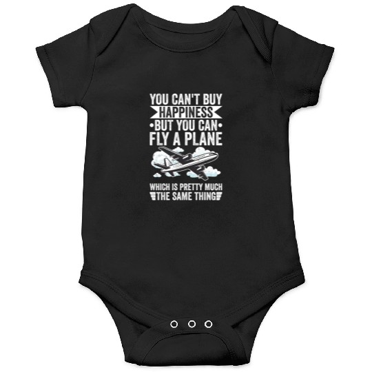 Retro Plane Flying Commercial Pilot Quote - Onesies