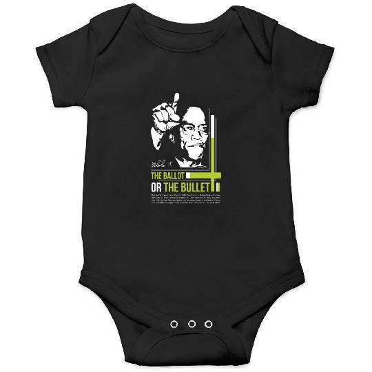 MALCOLM X Education Quote Onesies