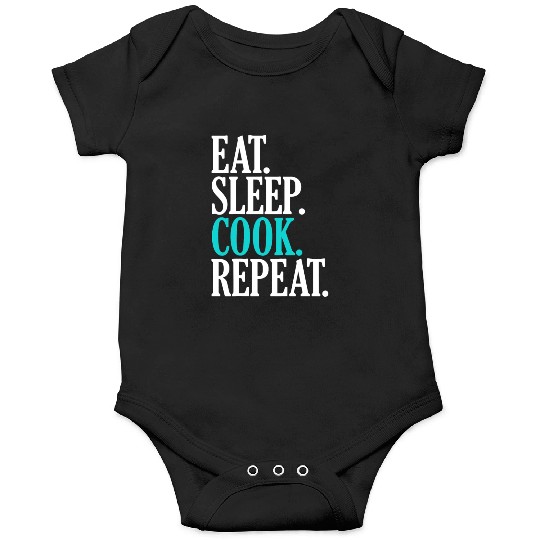 Eat Sleep Cook Repeat Funny Cooking Chef Onesies