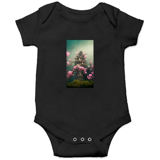 Underwater Sakura Temple Onesies