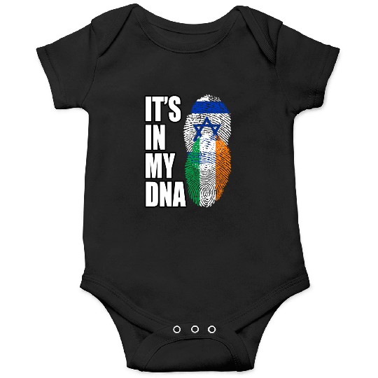 Israel And Irish Mix Heritage DNA Flag Onesies