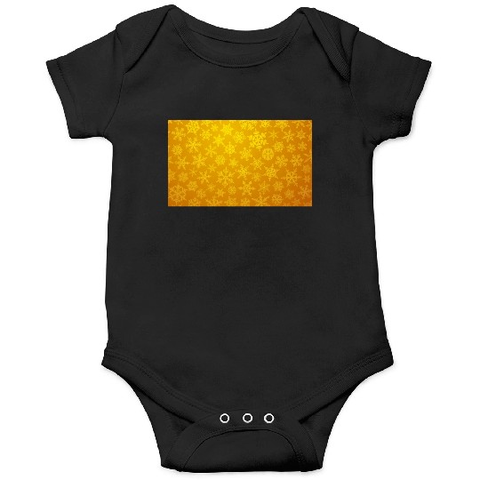 Yellow Snowflakes Christmas Pattern Onesies