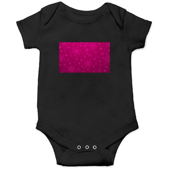 Christmas Snowflakes Pink Pattern Onesies