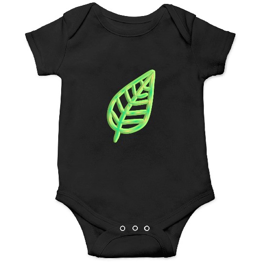 leaf icon nature green thick Onesies