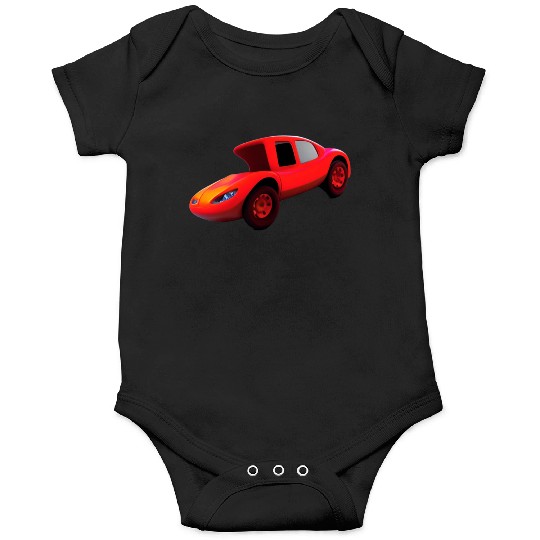 Funny cartoon car 3d . Onesies