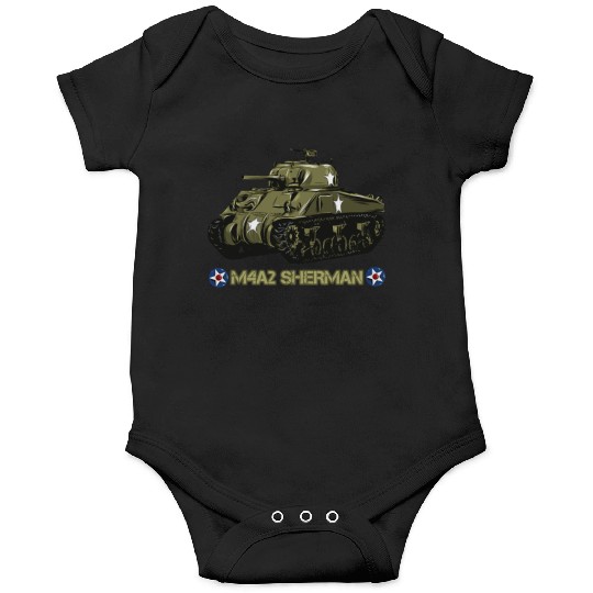 World War 2 American Tank M4A2 Sherman Onesies