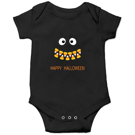 Cute Candy Corn Face For Halloween Costume Onesies
