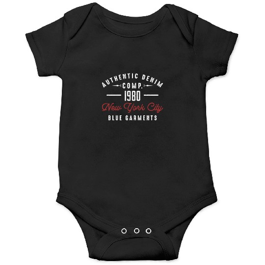 New York City Born In 1980 Vintage Birthday Onesies