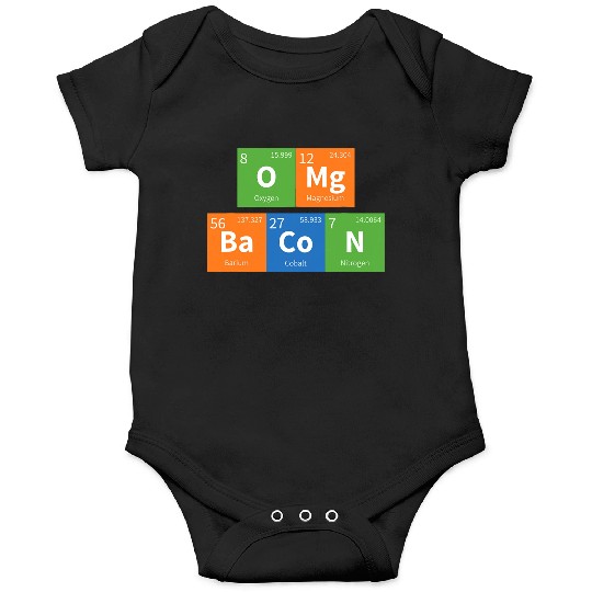 OMG Bacon Science Periodic Table Onesies