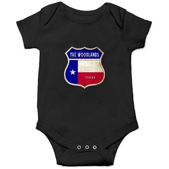 The Woodlands Texas Crest Flag Design Onesies