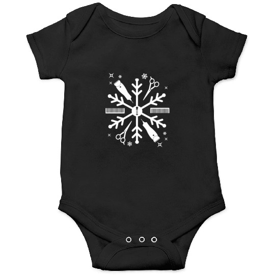 Funny Barber Christmas Snowflake Hair Stylist Onesies
